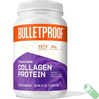 "Back label of Bulletproof Keto Friendly Collagen Protein Powder – Chocolate 42.3 oz"