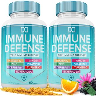 Dakota Immune Defense Vitamins 7-in-1 bottle front label with blue and white design

