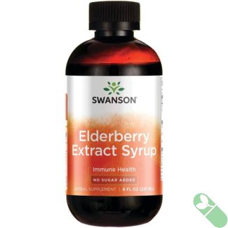 Swanson Elderberry Extract Syrup Immune Health Support No Sugar Added
