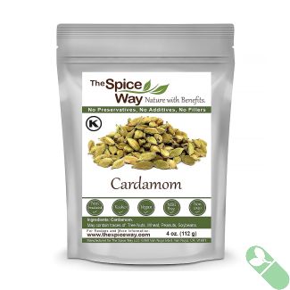The Spice Way Fresh Green Cardamom Pods in 4 oz Package