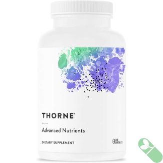 "Close-up of Thorne Advanced Nutrients Multivitamins 240 Caps Dietary Supplement capsules"

