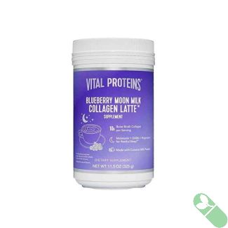 Supplement facts panel of Vital Proteins Moon Milk Latte – includes GABA, magnesium, and melatonin