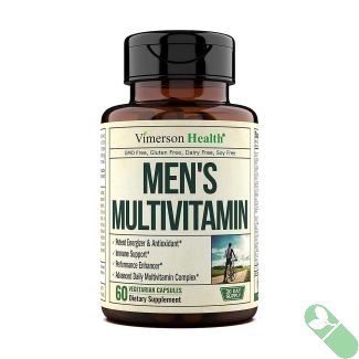 Vimerson Health's daily multivitamin essential blend designed specifically for men's health needs, providing robust immune support and energy.