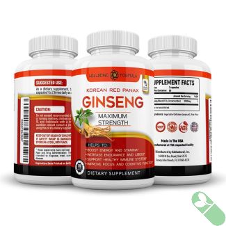 Wellbeing Korean Red Panax Ginseng Maximum Strength Supplement 180 Cap