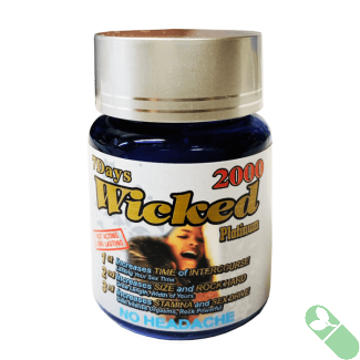 Wicked Platinum 2000mg 6 Count Bottle Sexual Enhancement Pill