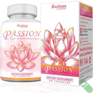 Zealous Passion packaging with Non-GMO and gluten-free certification marks

