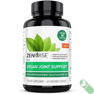 Zenwise Daily Vegan Joint Support Greengrown Glucosamine Hci 60 Caps