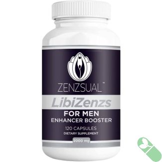 Herbal male enhancement capsules by Zenzsual with natural formula branding

