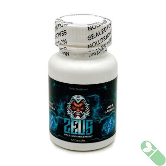 Zeus Men Vitality Performance Enhancer Pill 12 Caps Bottle