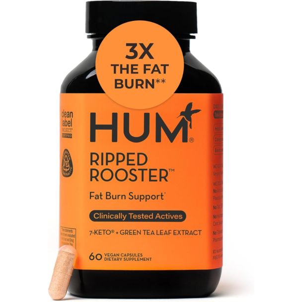 HUM capsules dietary supplement for blood sugar control and metabolic health support, 60 vegan capsules bottle.