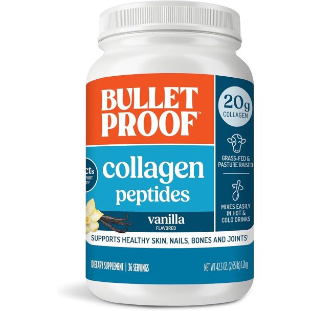 Bulletproof Keto Friendly Collagen Protein Powder 42.3 oz vanilla flavor in labeled container