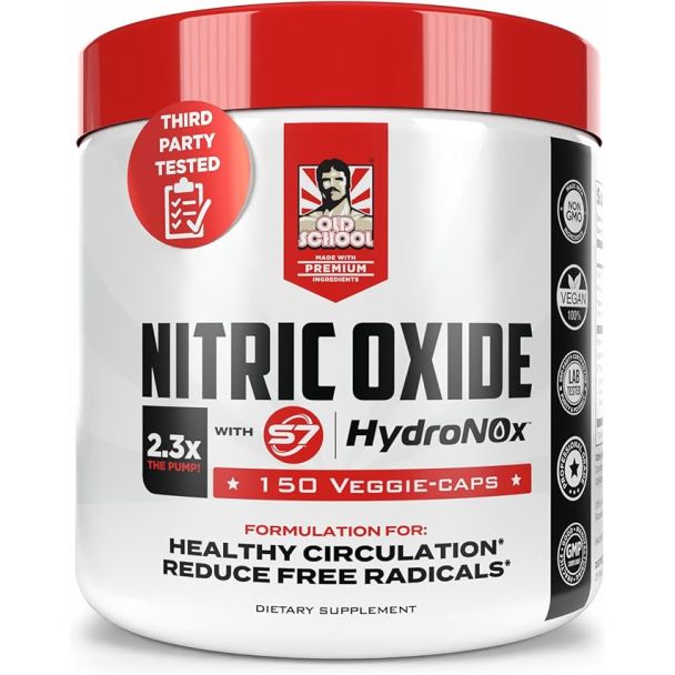Old School Labs Nitric Oxide Booster pre-workout supplement 150 vegan capsules