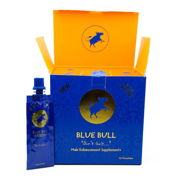 Blue Bull Extreme male enhancement supplement blue retail packaging