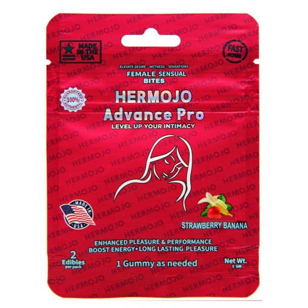 Hermojo Advance Pro Female Libido Enhancement Mix Flavor Bites Halal Gelatin & Cruelty-Free
