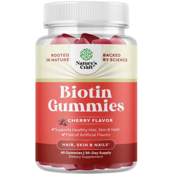 Nature's Craft Biotin Gummies for beauty and health