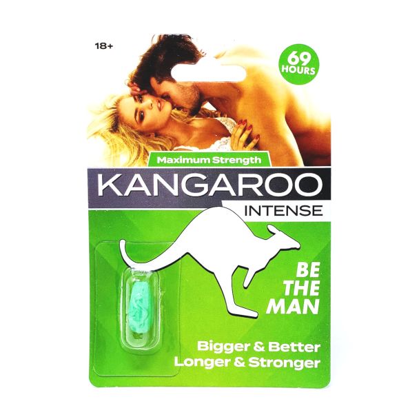 Kangaroo Intense male enhancement tablet offering maximum strength for increased stamina and confidence in intimate moments.