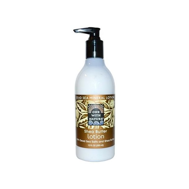 "One With Nature Vanilla Shea Hand & Body Lotion 12 oz bottle with Dead Sea minerals"