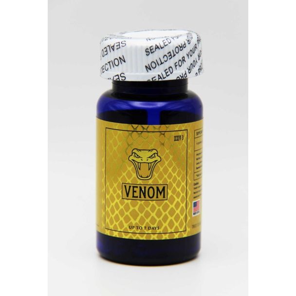 Venom XXIV-3 Male Enhancement Capsules front bottle with gold label