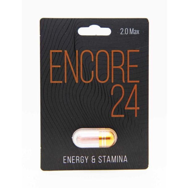 Encore 24 2.0 Max Energy & Stamina Capsules front blister pack