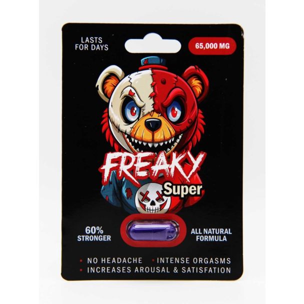 Freaky Super male enhancement capsules packaging front view