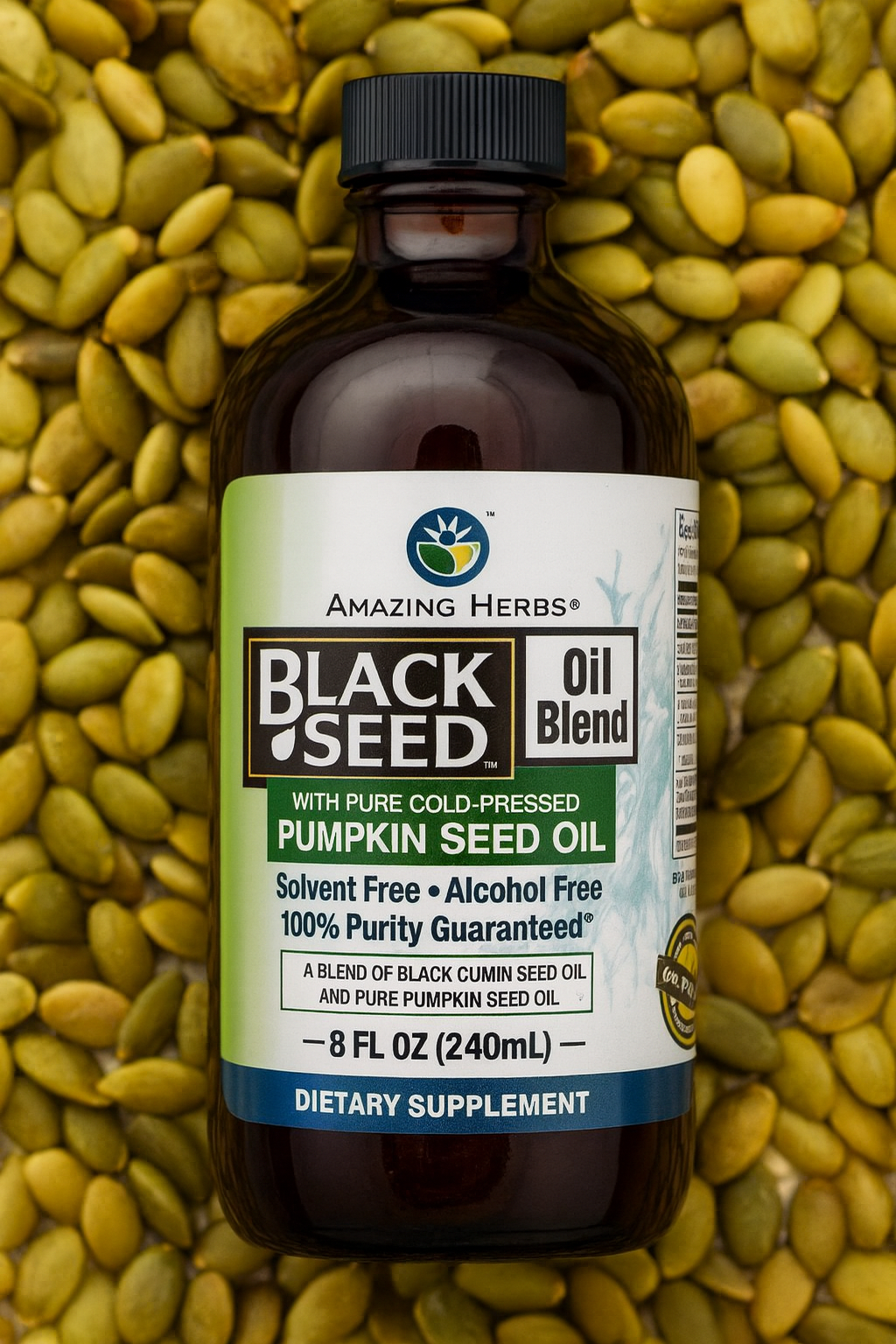 Amazing Herbs Black Seed + Pumpkin Seed Oil Blend (8 oz) — Full Review & Real User Feedback