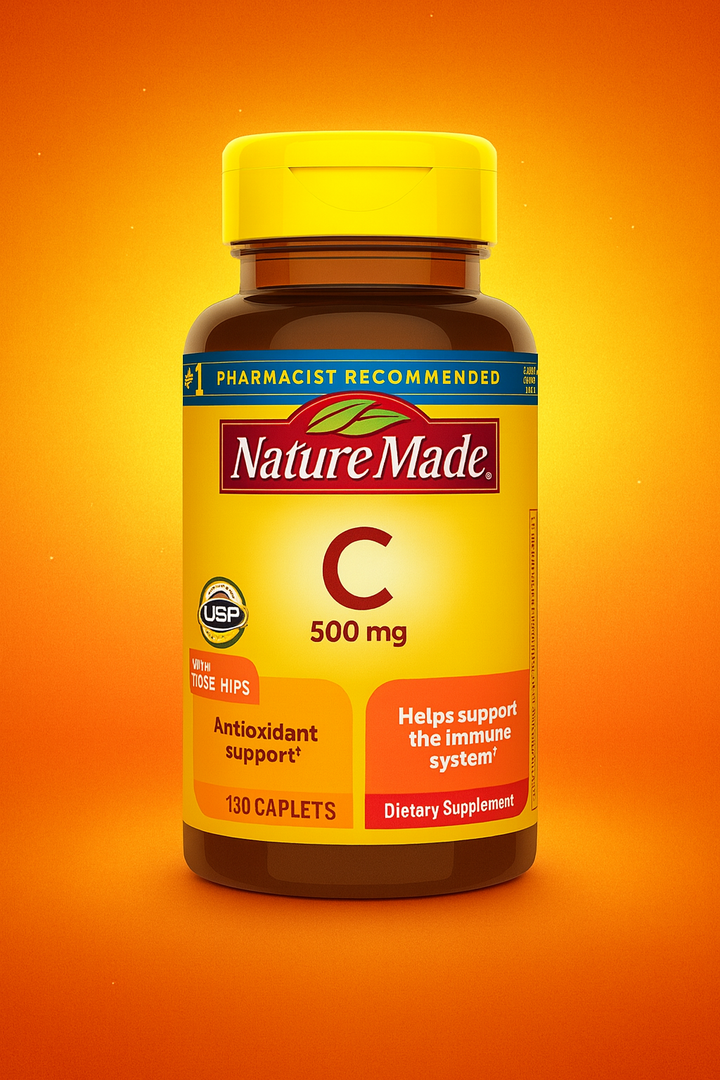 Nature Made Vitamin C 500 mg with Rose Hips Review (130 Caplets): Immune & Antioxidant Support
