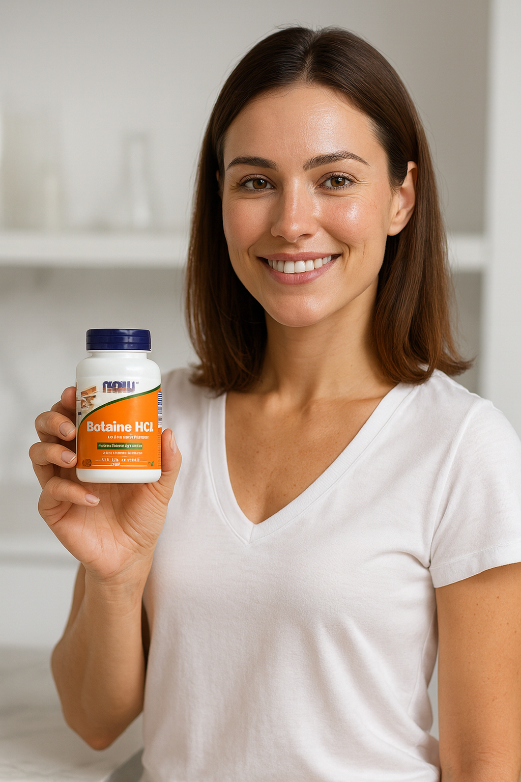 NOW Foods Betaine HCl 648mg (120 Veg Capsules) — Digestive Support for Better Protein Absorption