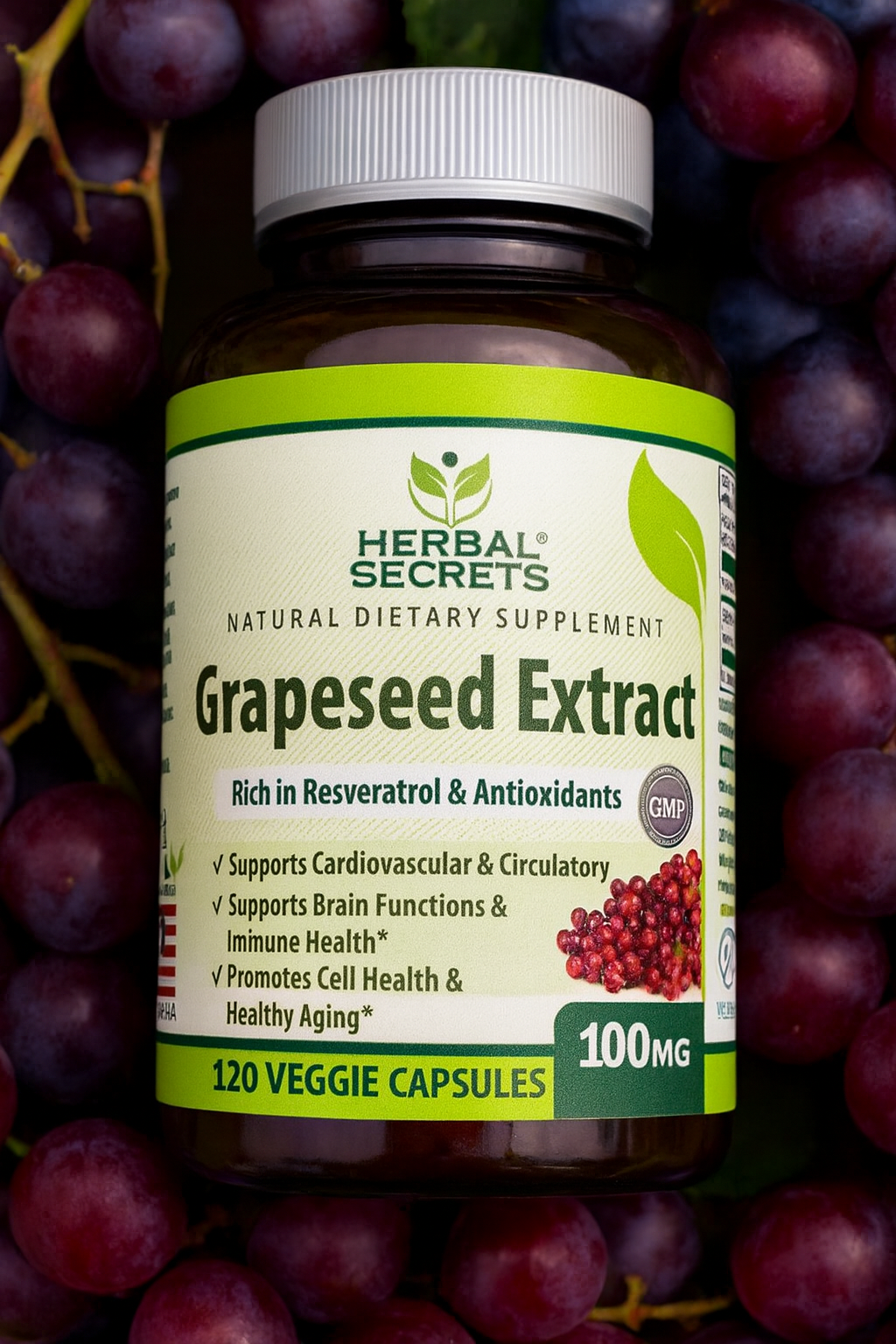 Herbal Secrets Grapeseed Extract 100 mg (120 Veggie Caps) — Full Review & Real User Feedback