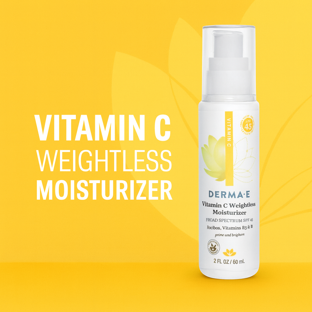 DERMA E Vitamin C Weightless Moisturizer SPF 45 Review — 2 oz Cruelty-Free