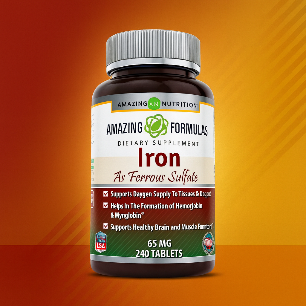 Amazing Formulas Iron 65 mg Review: High-Potency Support in 240 Tablets