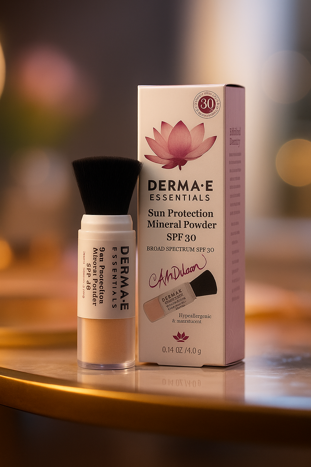 DERMA E Essentials Sun Protection Mineral Powder SPF 30 Review — The Easy, Brush-On Sunscreen You’ll Actually Reapply