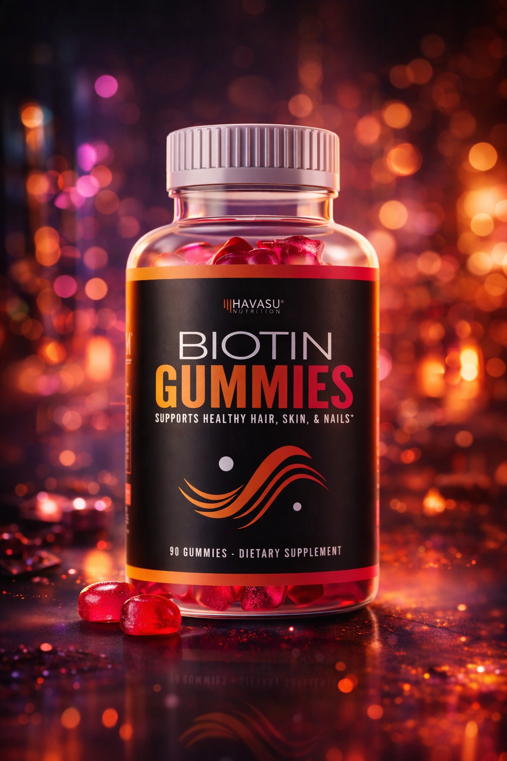 Havasu Biotin 90 Gummies Hair, Skin & Nail Strength Support Supplement