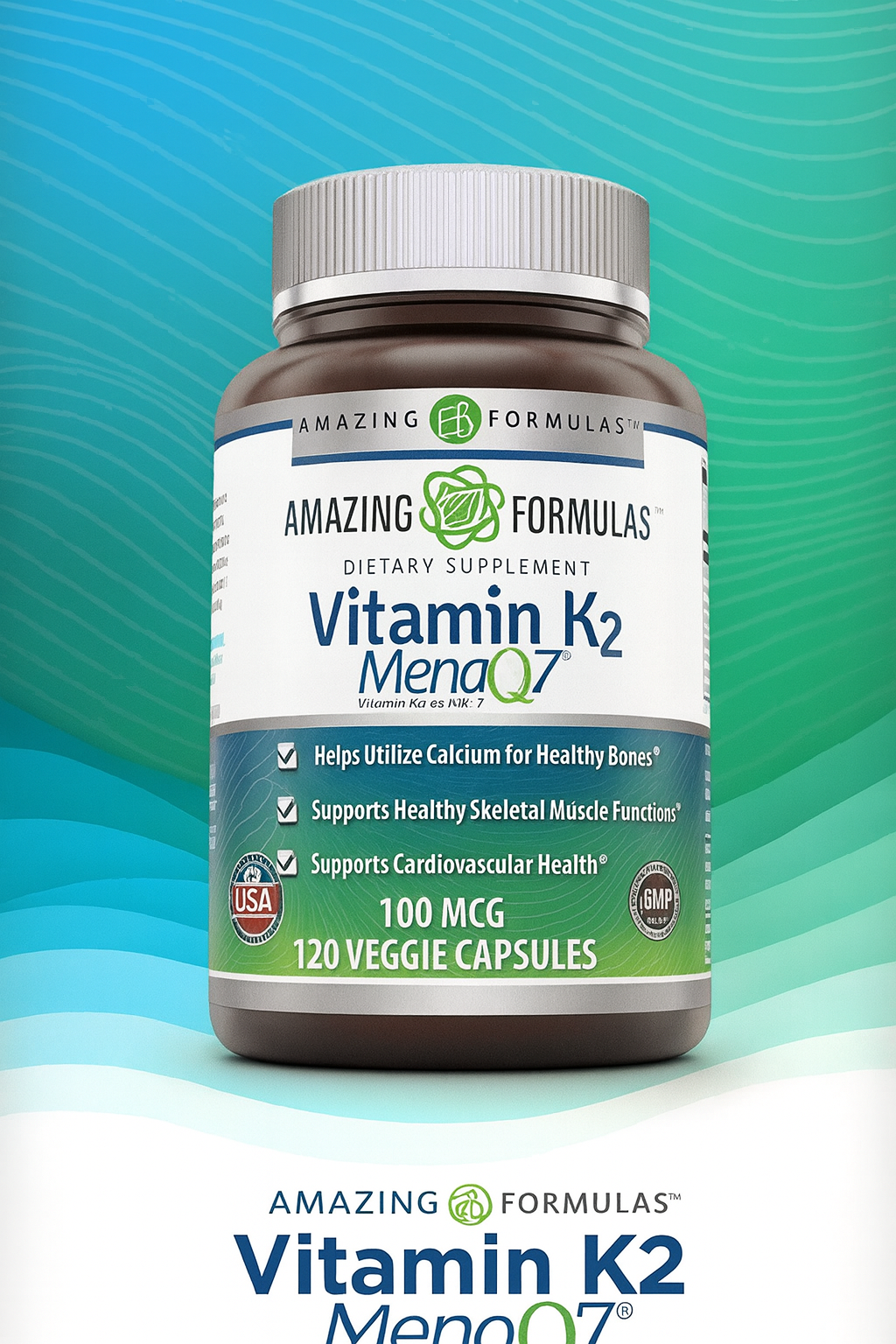 Amazing Formulas Vitamin K2 MK-7 Review (100 mcg, 120 Veggie Capsules)