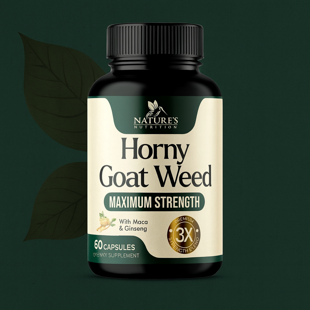 Nature Nutrition Max Strength Horny Goat Weed – Energy, Vitality & Performance Support