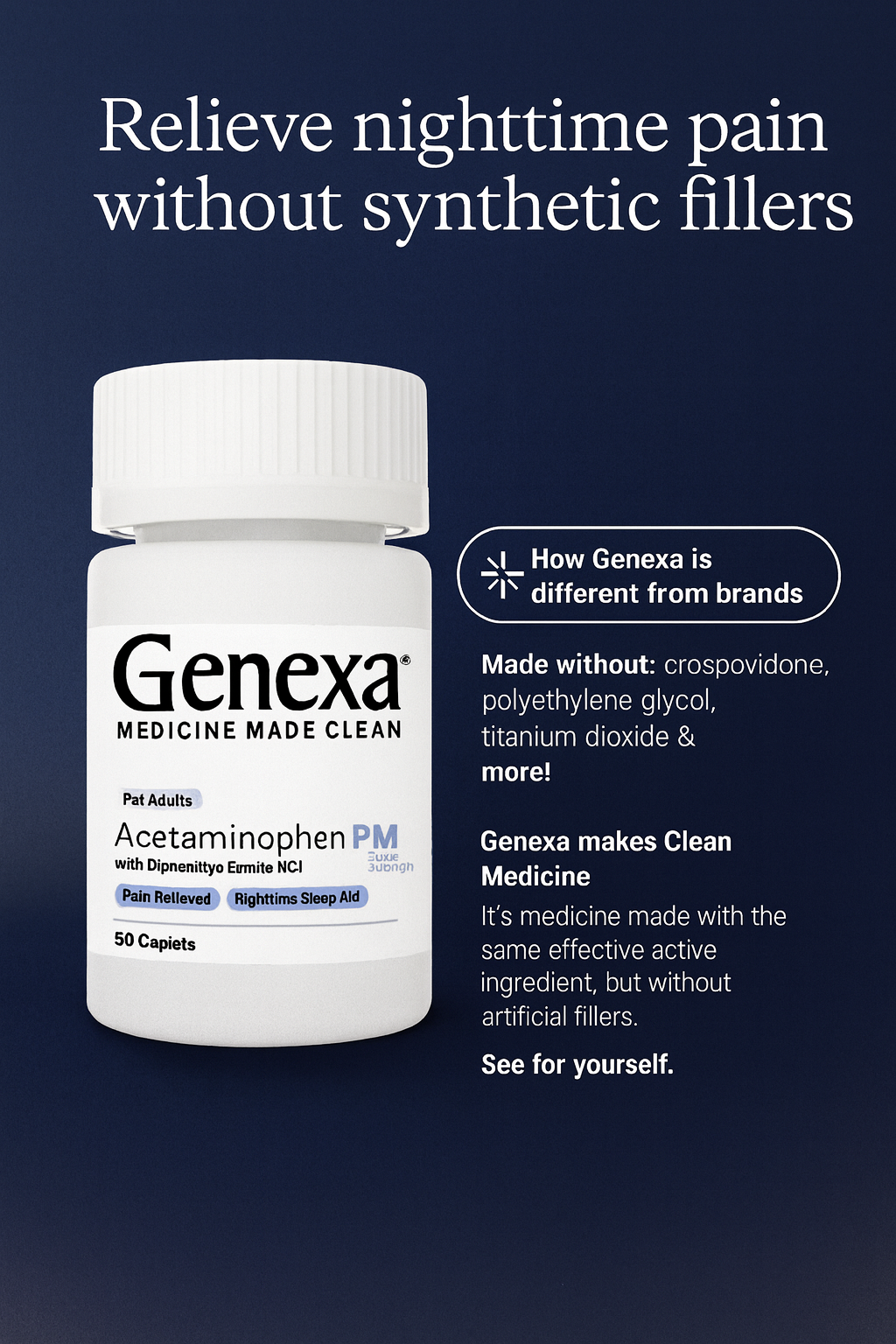 Genexa Acetaminophen PM Extra Strength Review – Clean Pain Relief & Restful Sleep Formula