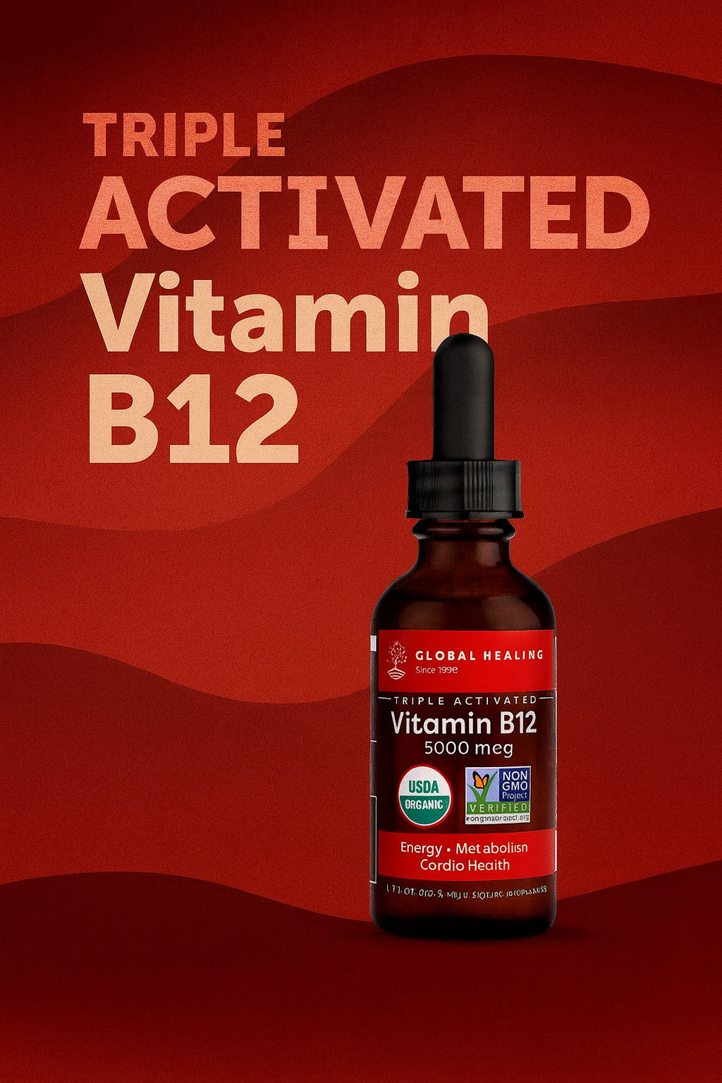 Global Healing Vitamin B12 Review — 1 oz Organic Vegan Energy Boost