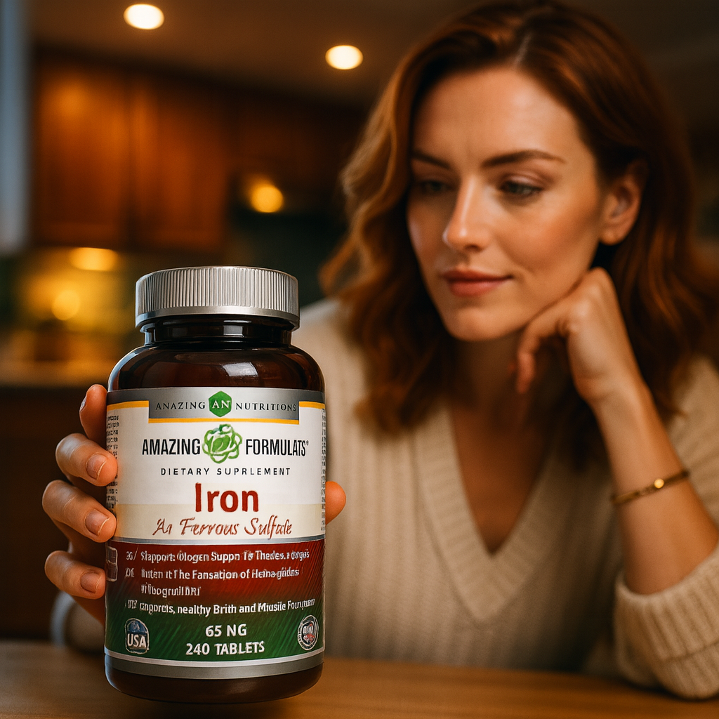 Amazing Formulas Iron 65mg 240 Tablets – Ferrous Sulfate Supplement