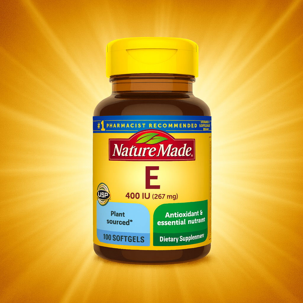 Nature Made Vitamin E Review: 400 IU (267 mg) Antioxidant Support in One Softgel