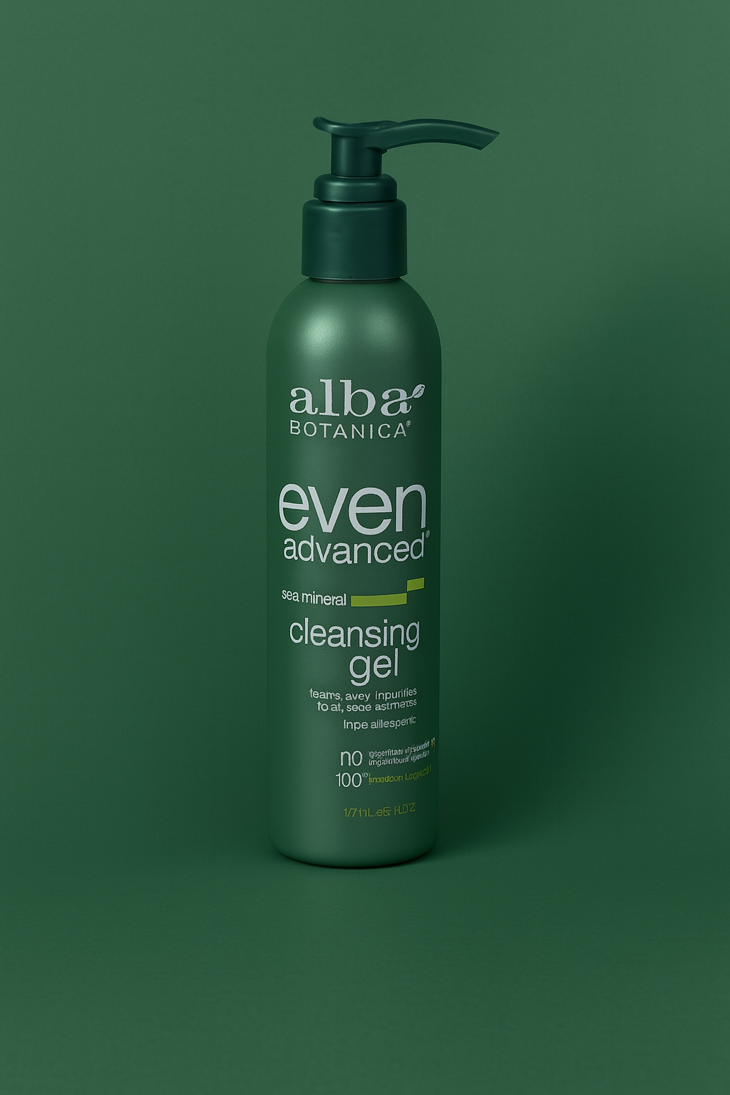 Alba Botanica Even Advanced Sea Mineral Cleansing Gel – Gentle Daily Cleanser for Balanced, Fresh Skin