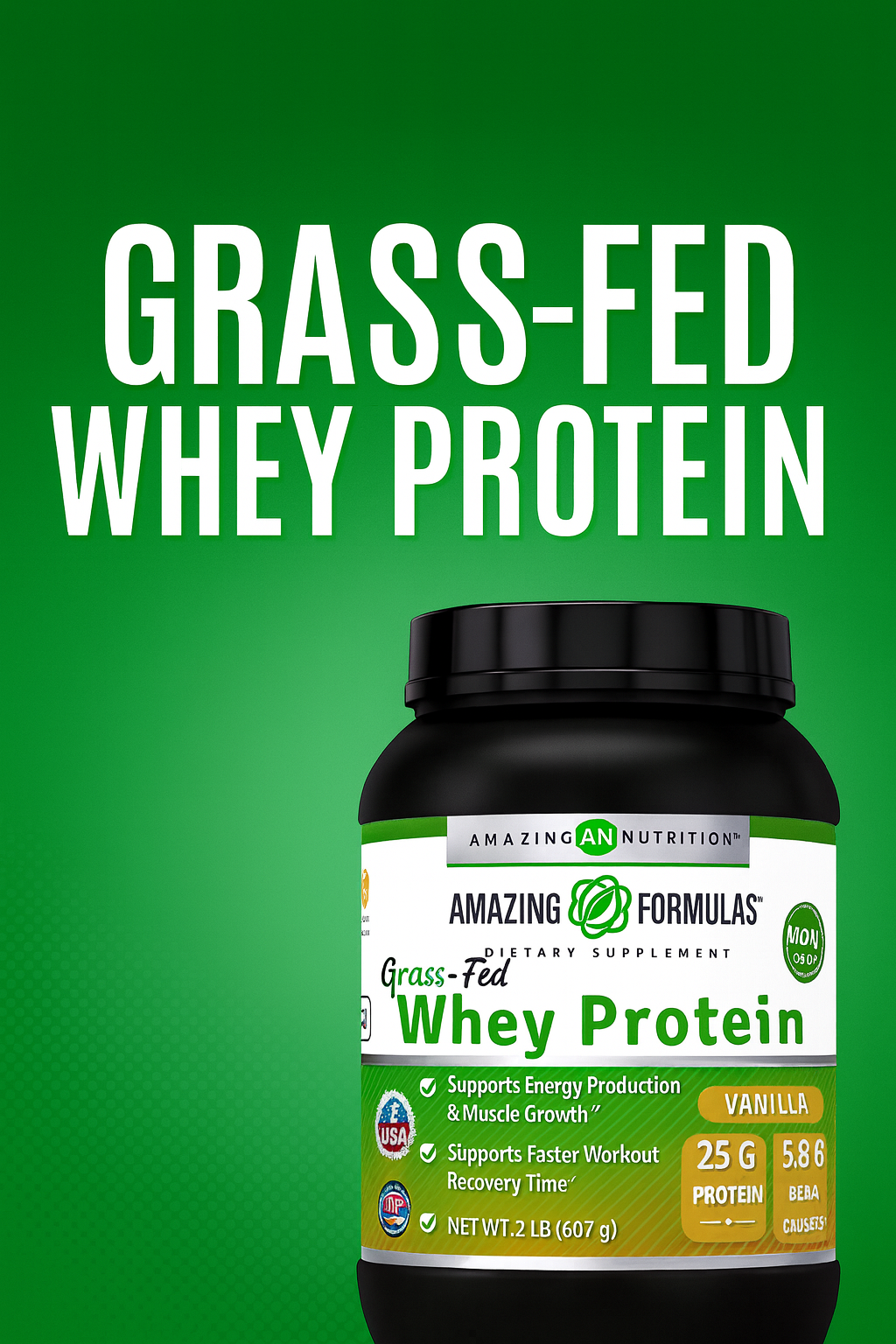 Amazing Formulas Grass-Fed Whey Protein (Vanilla) Review: Taste, Ingredients & Pros/Cons