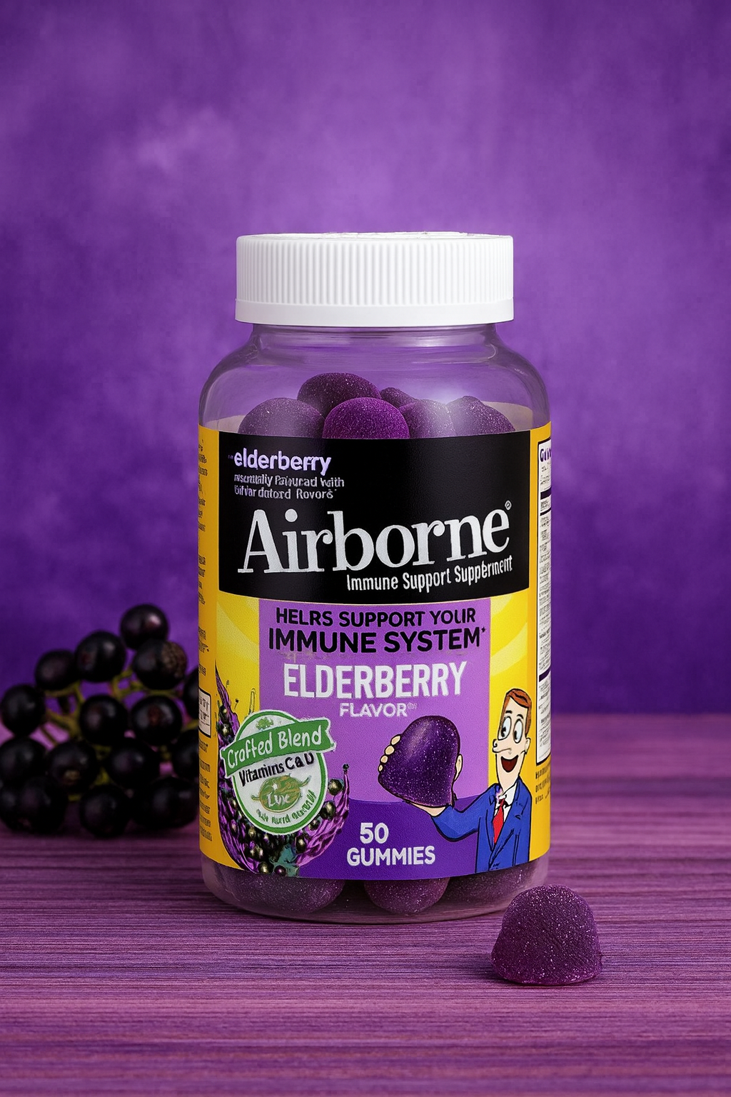Airborne Elderberry Gummies – Delicious Immune & Antioxidant Support in Every Bite
