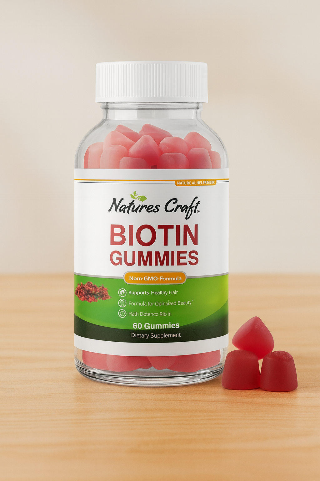 Nature’s Craft Biotin Gummies – Delicious Support for Hair, Skin & Nails  