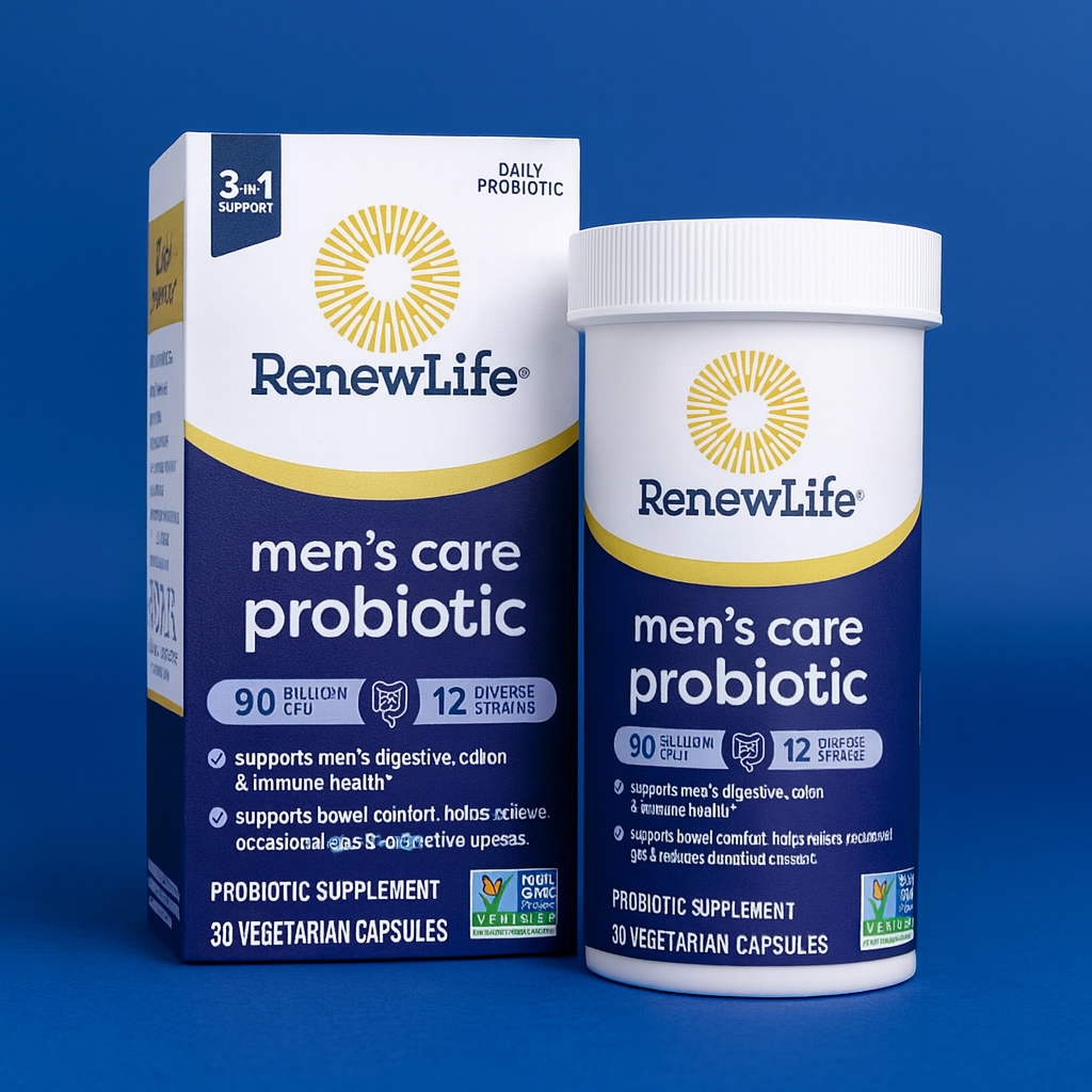 Renew Life Men’s Care Probiotic Review — 90 Billion CFU in 30 Capsules