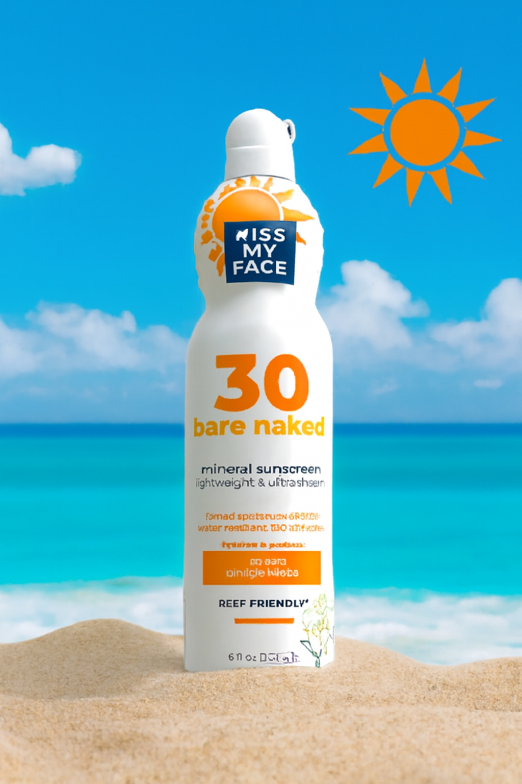 Bare Naked Mineral Sunscreen Spray SPF 30 – Lightweight, Reef-Safe Sun Protection