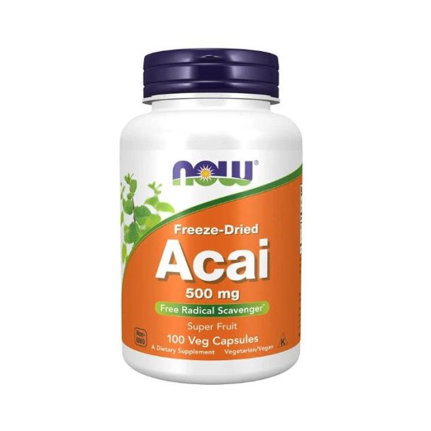 NOW Freeze-Dried Super Fruit Acai 500mg 100 Veggie Capsules Review: Boost Skin & Immune Health Naturally