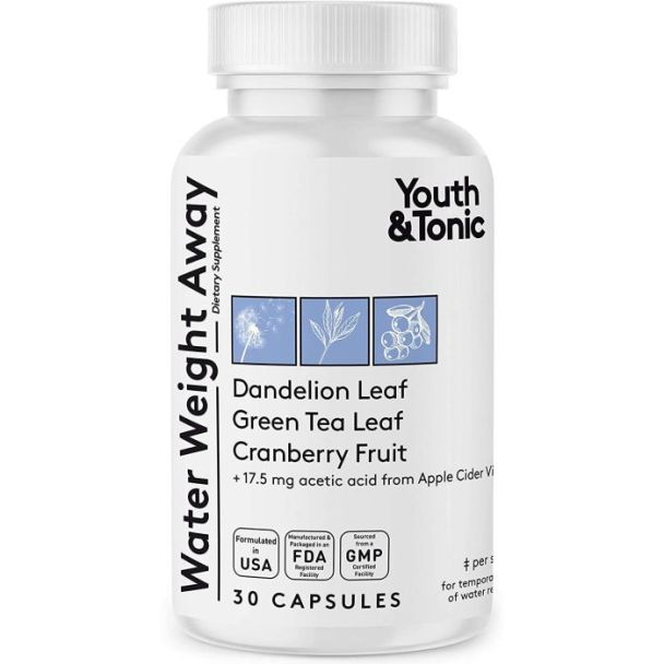 Youth Tonic Water Weight Away 30 Caps: Natural Support for Weight Management